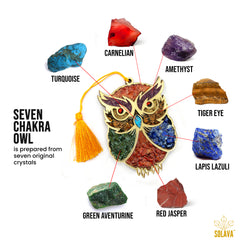 Original Seven Chakra Crystal Owl