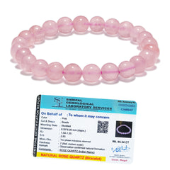 Original Rose Quartz Bracelet with Certificate