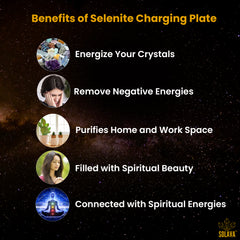 Original Selenite Plate - Shree Yantra Engraved Charging Plate