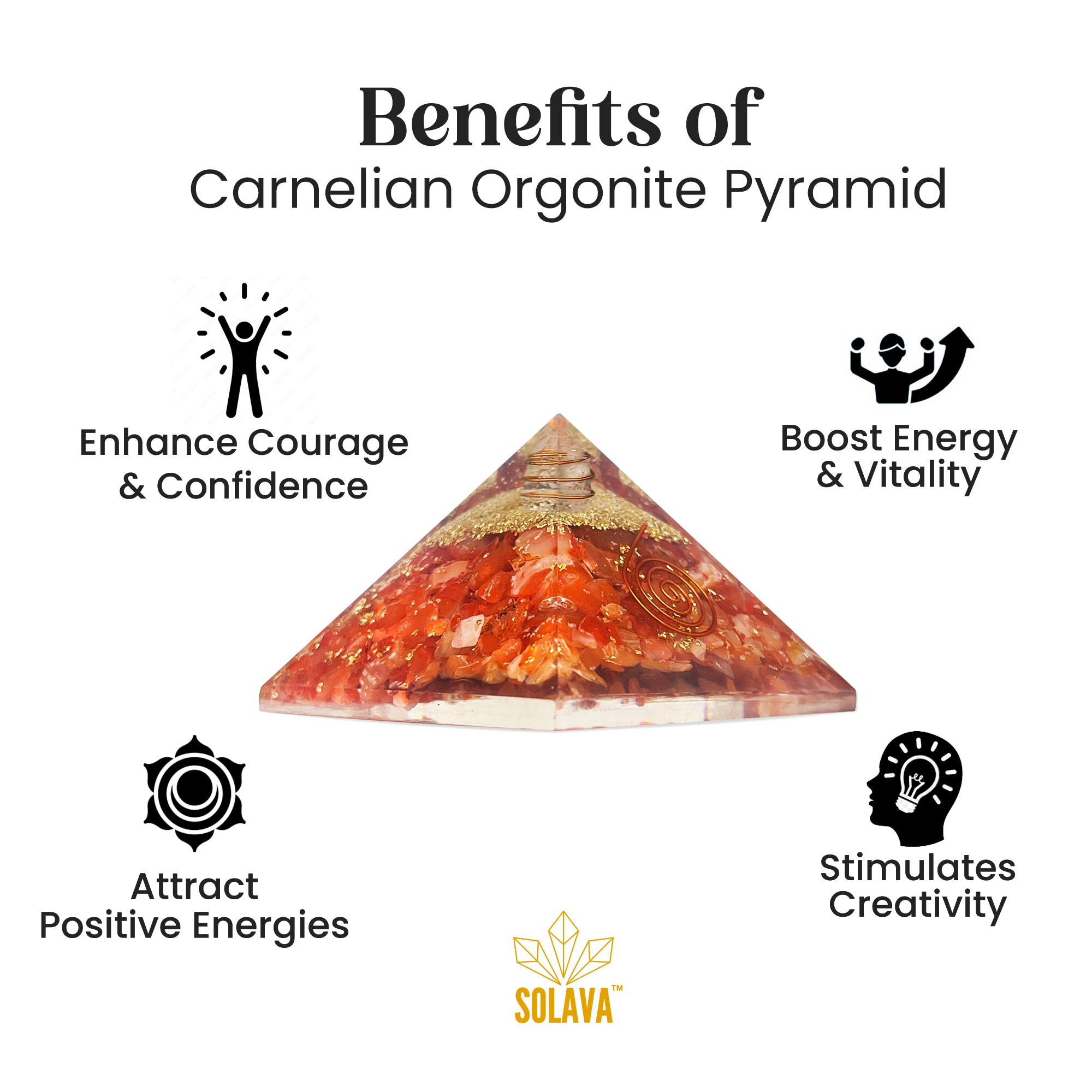 Original Carnelian Crystal Pyramid