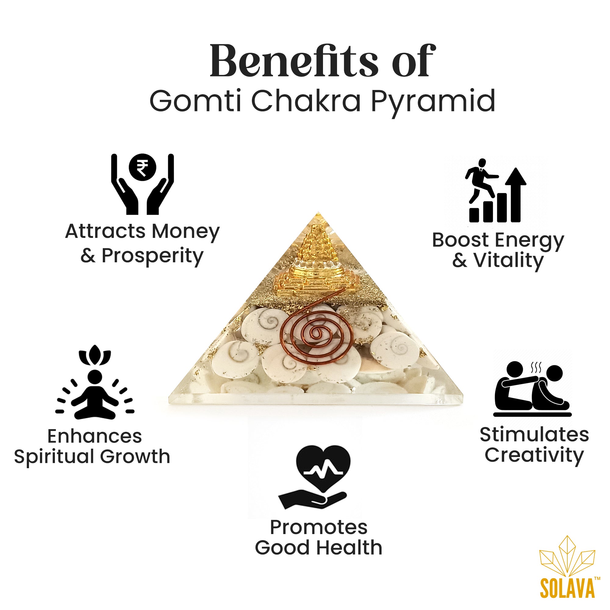 Original Gomti Chakra Pyramid for Money and Prosperity