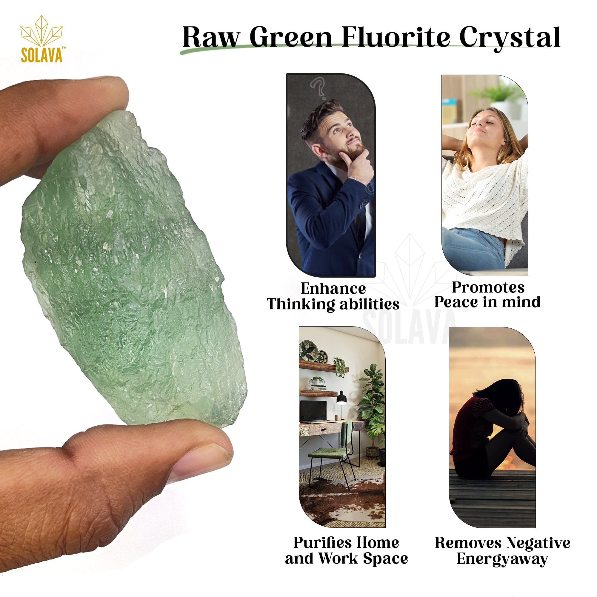 Buy Natural Green Fluorite Raw Crystal Stone Original Certified