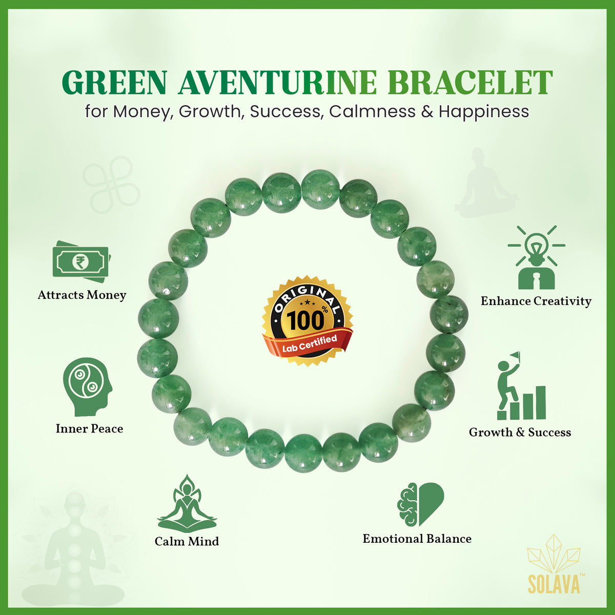 Original Green Aventurine Bracelet with Certificate