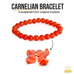 Original Carnelian Crystal Bracelet with Certificate