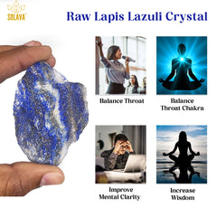 Natural Lapis Lazuli Raw Crystal Stone Original Certified - 2 Piece
