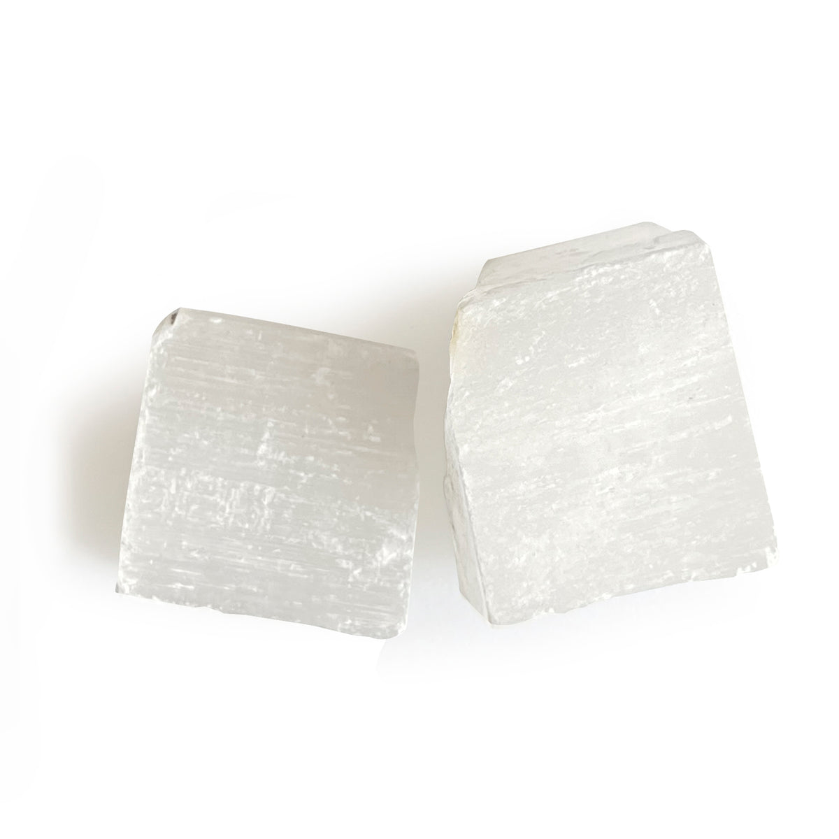 Natural Selenite Raw Crystal Stone Original Certified - 2 Piece