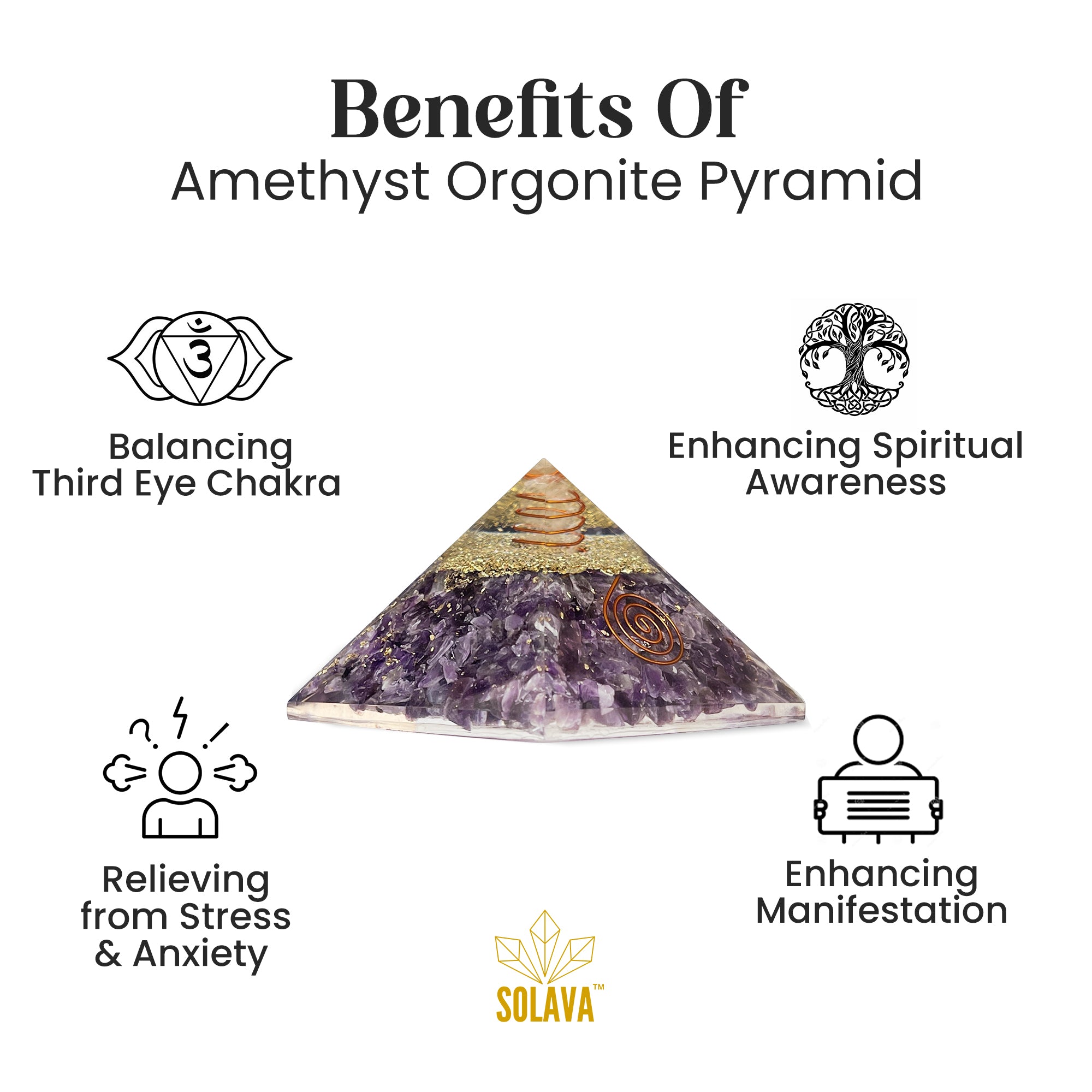 Original Amethyst Crystal Pyramid