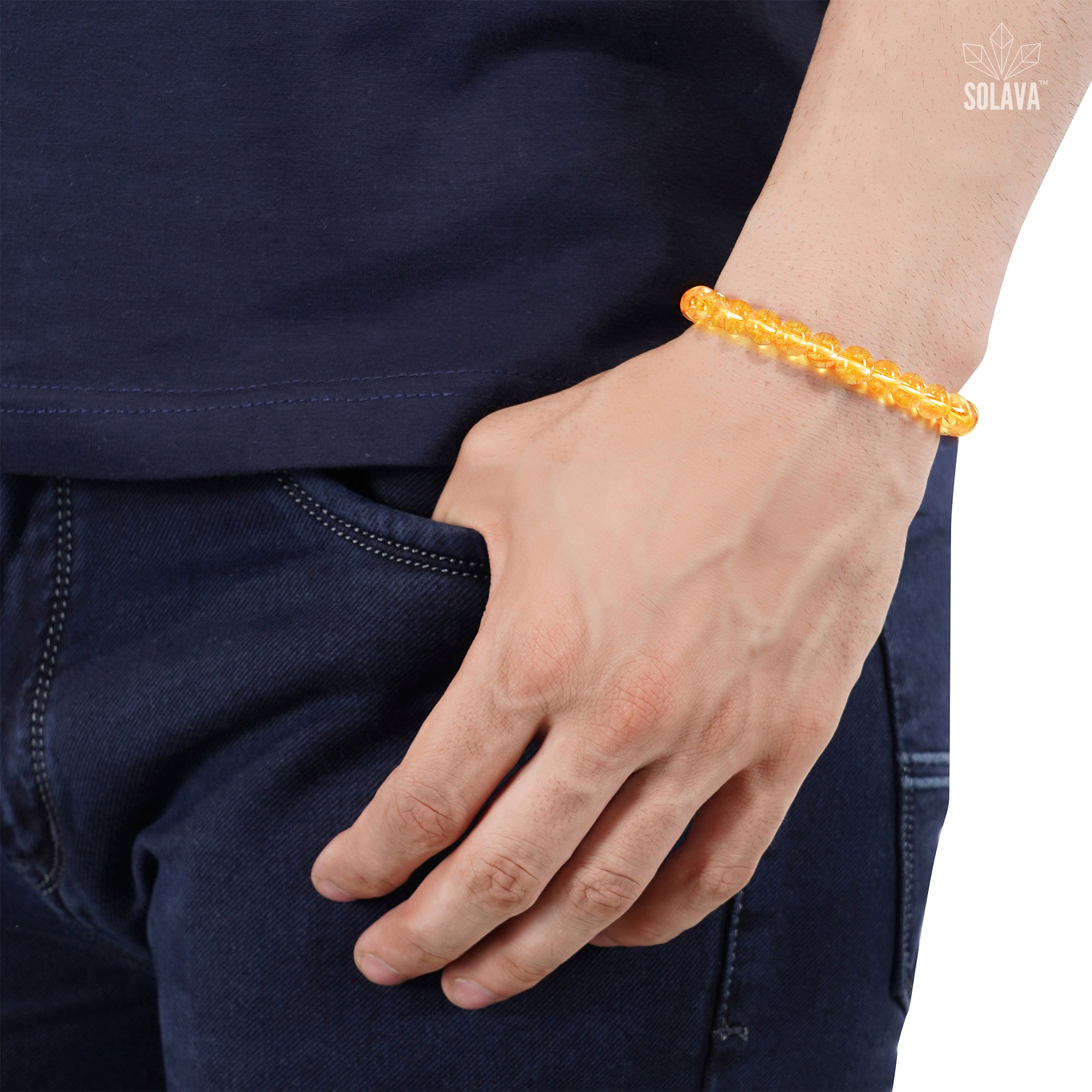 Kiva Store | Men's Citrine and Sterling Silver Pendant Bracelet - Rocky  Shore in Yellow