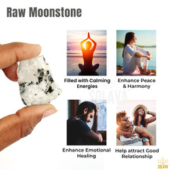 Natural Moonstone Crystals Original Certified - Raw - 2+ Piece