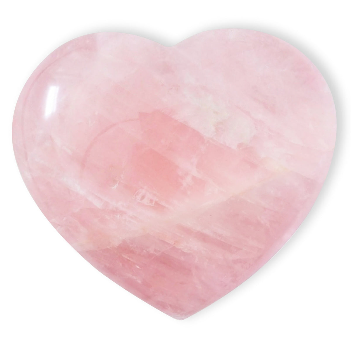 Natural Rose Quartz Heart Shaped Crystal Stone Original Certified