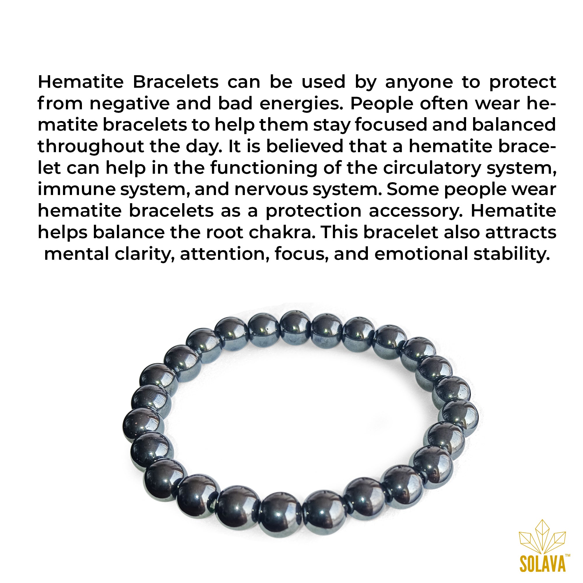Original Hematite Crystal Bracelet
