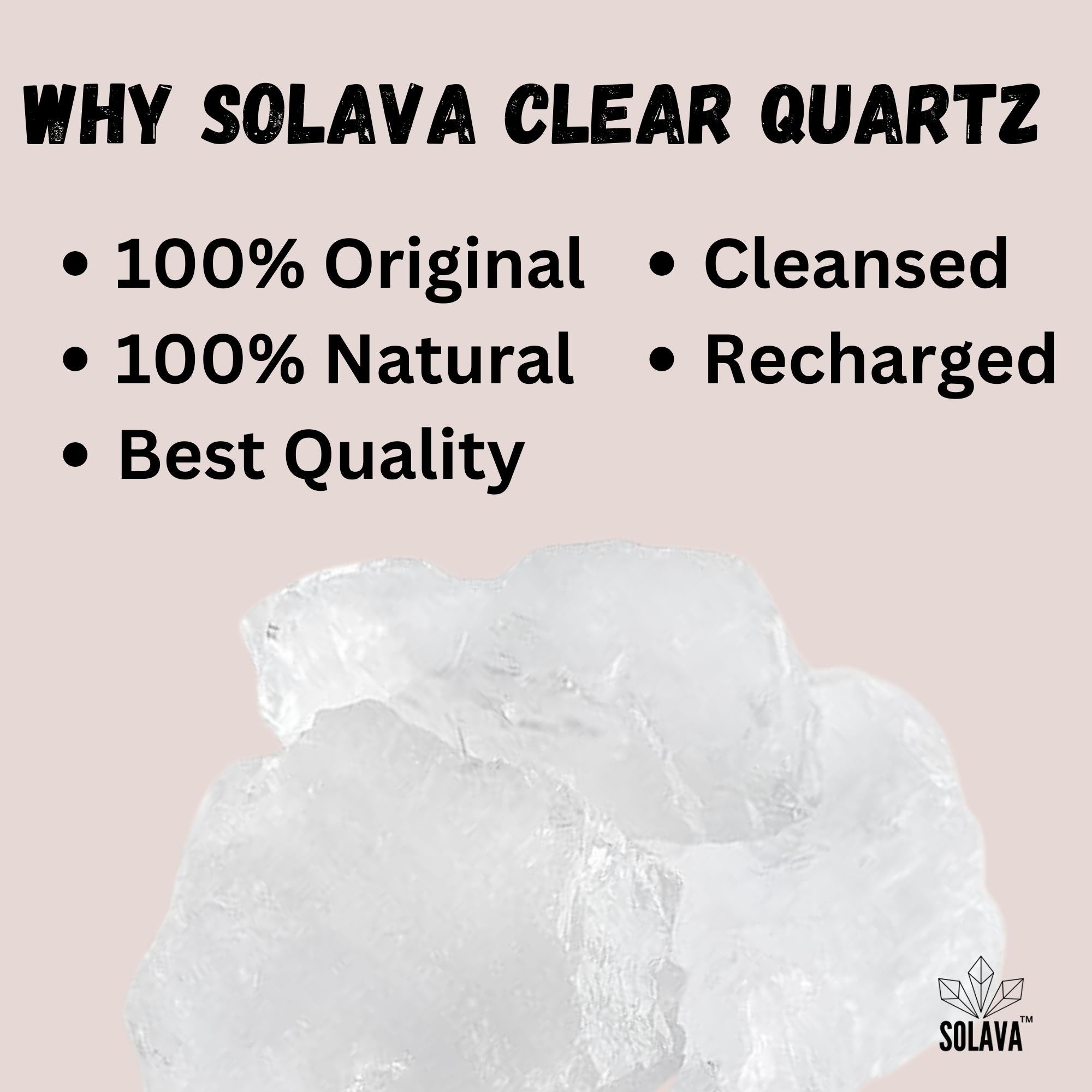 Natural Clear Quartz Crystal Stone Original Certified - Raw - 2 Piece